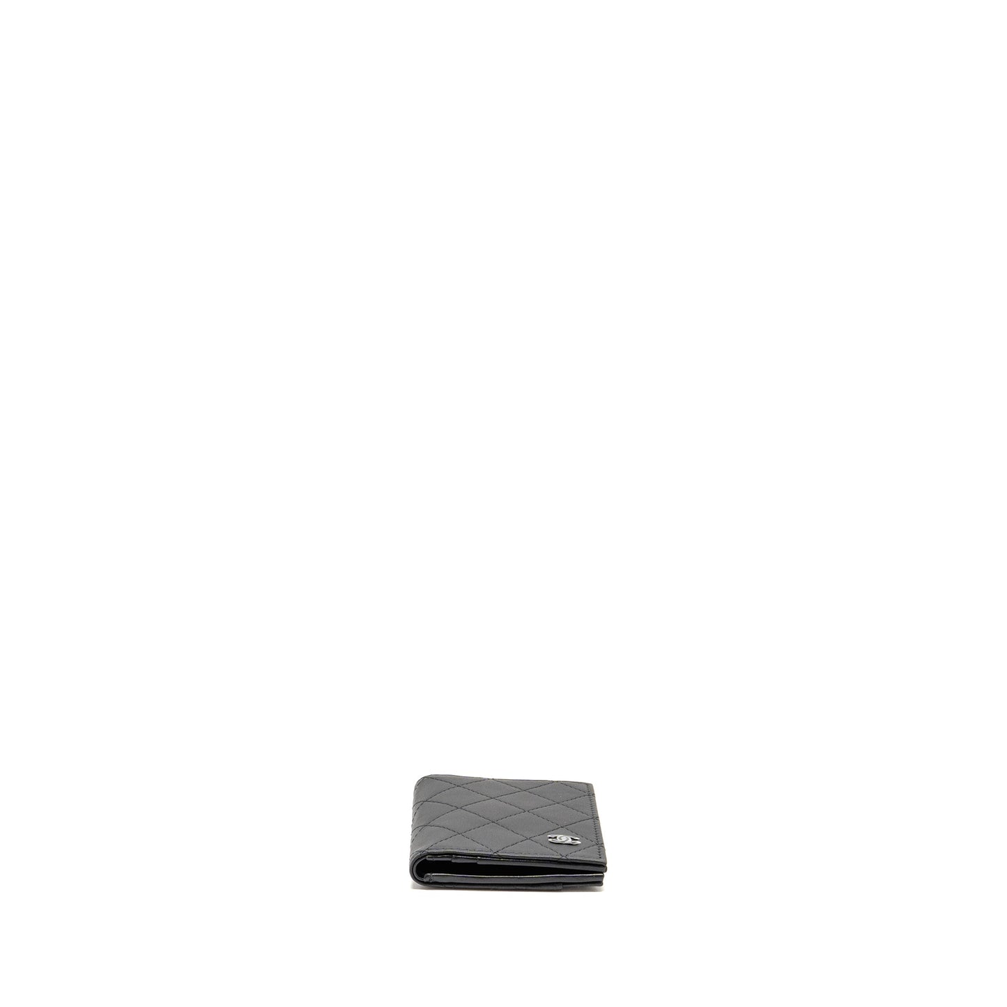 Chanel Quilted CC Card Holder Calfskin Black with Black Hardware (Microchip)