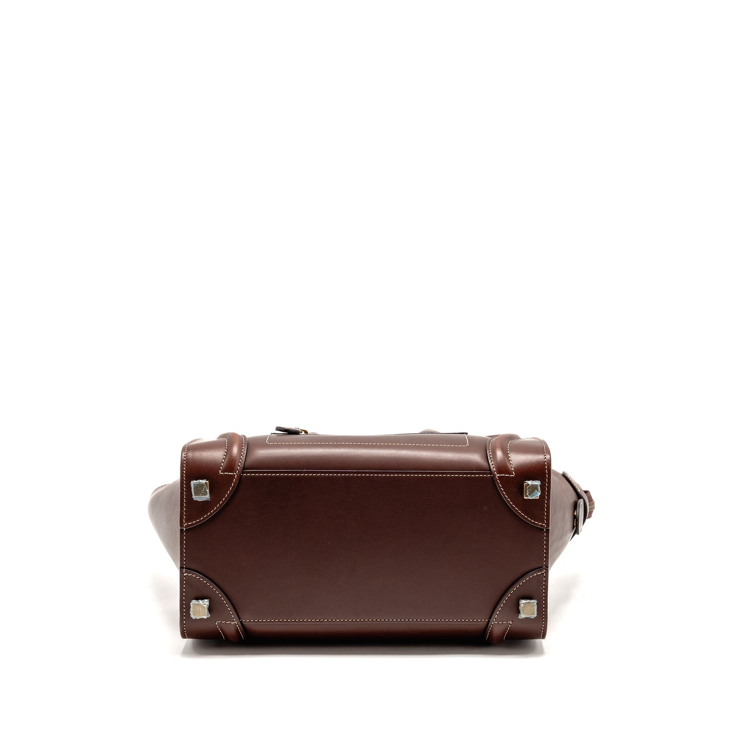 Celine Micro Luggage Bag Calfskin Burgundy GHW