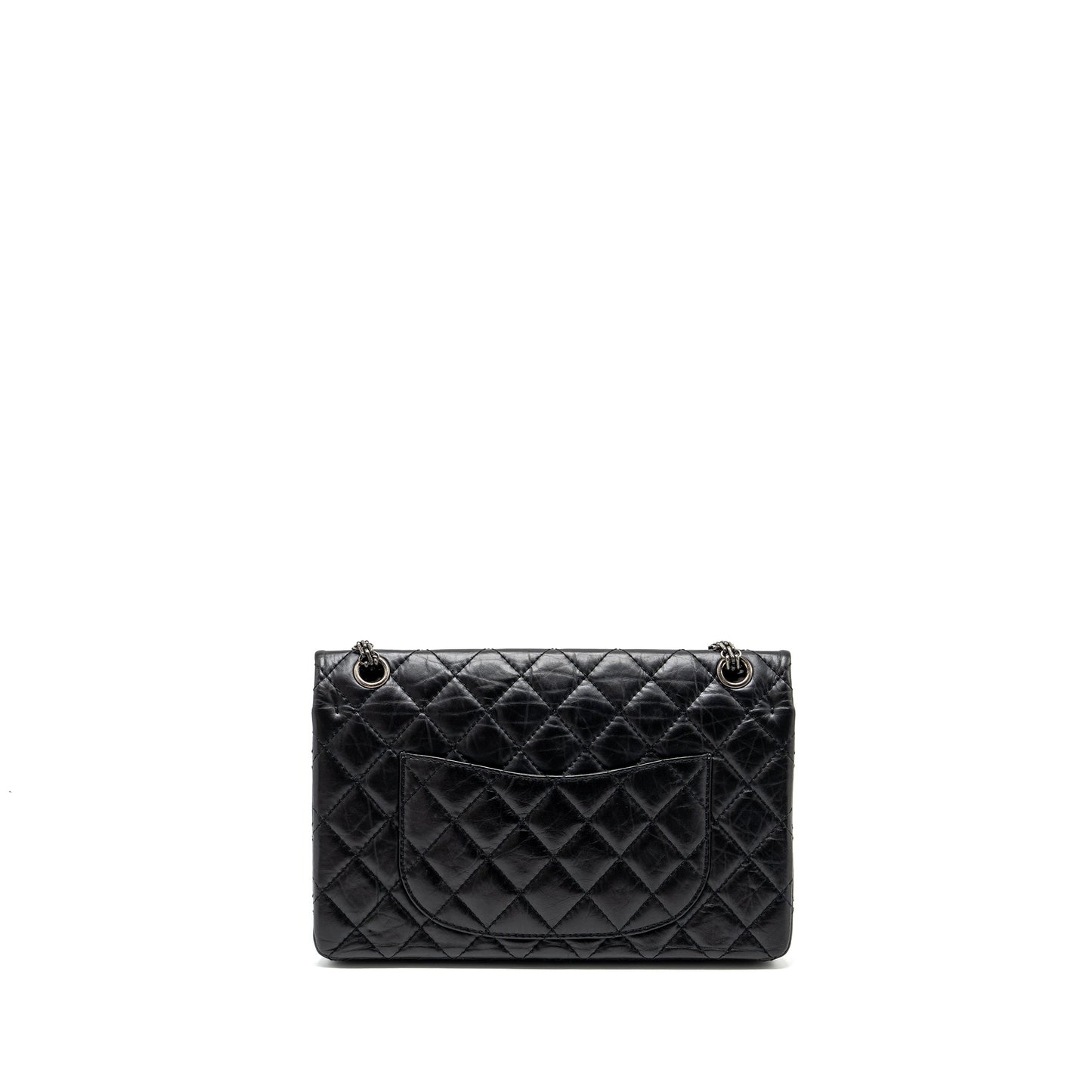 Chanel Large 2.55 226 reissue double flap bag aged calfskin black ruthenium hardware