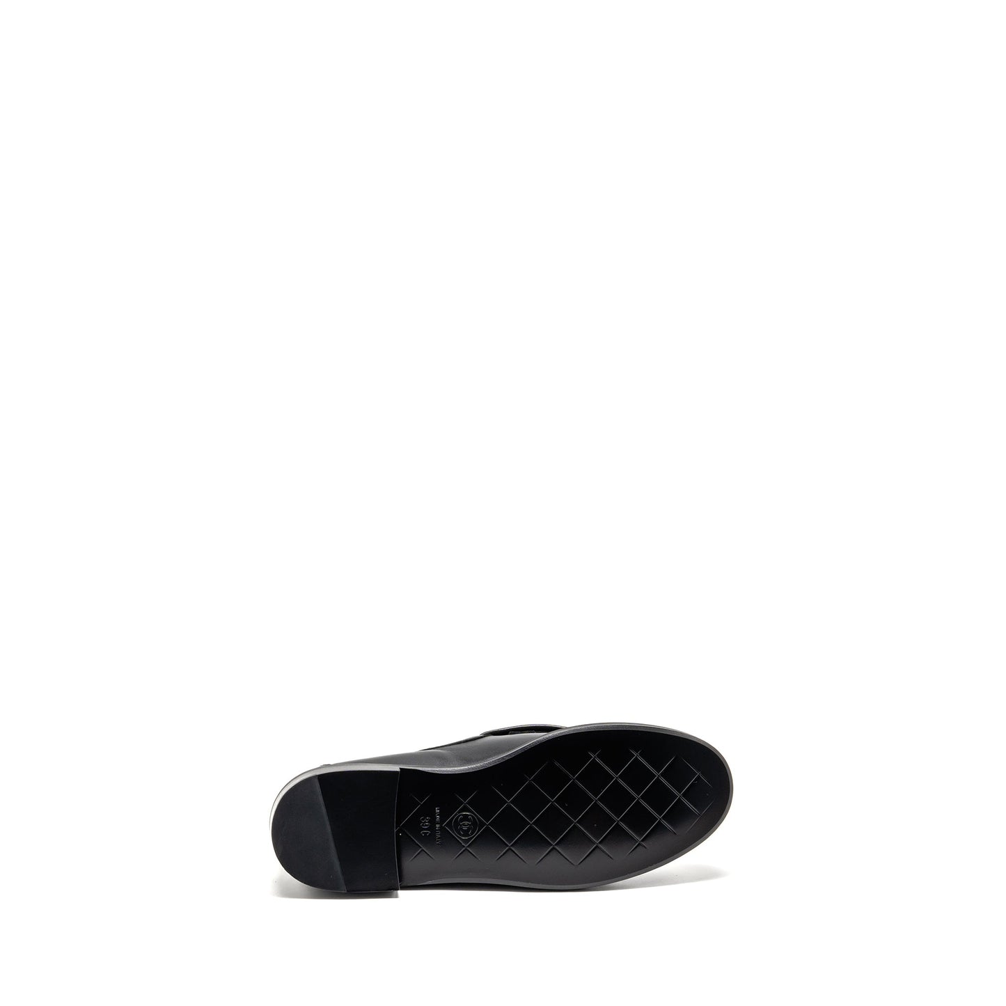 Chanel Size 39 Turnlock Loafer Lambskin Black LGHW
