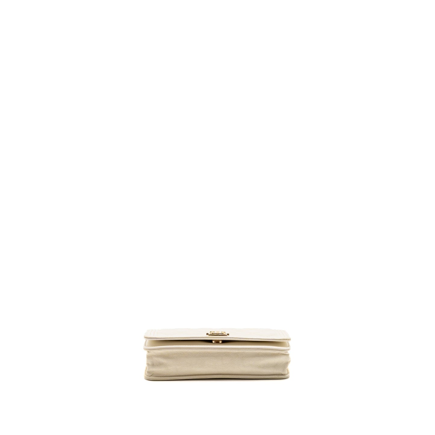 Chanel Boy wallet on chain caviar white LGHW