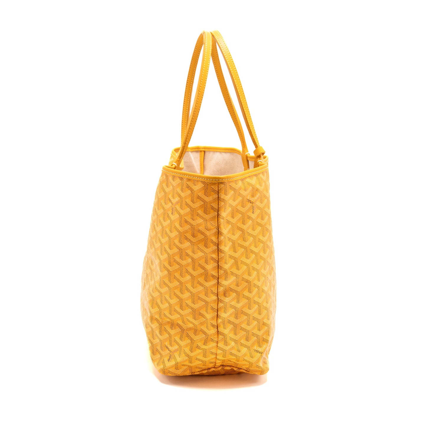 Goyard Saint Louis PM Tote Bag Goyardine Canvas Yellow SHW