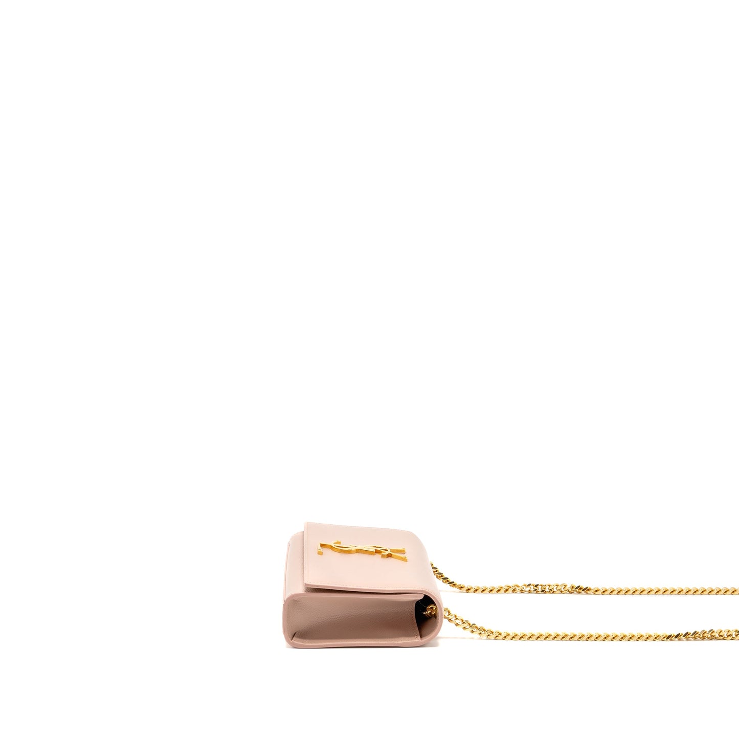 Saint Laurent/YSL Small Shoulder Bag Grained Calfskin Pale Pink GHW