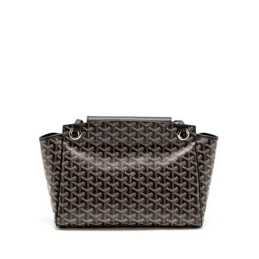 Goyard Rouette Tote Bag Goyardline Canvas/Calfskin Black SHW