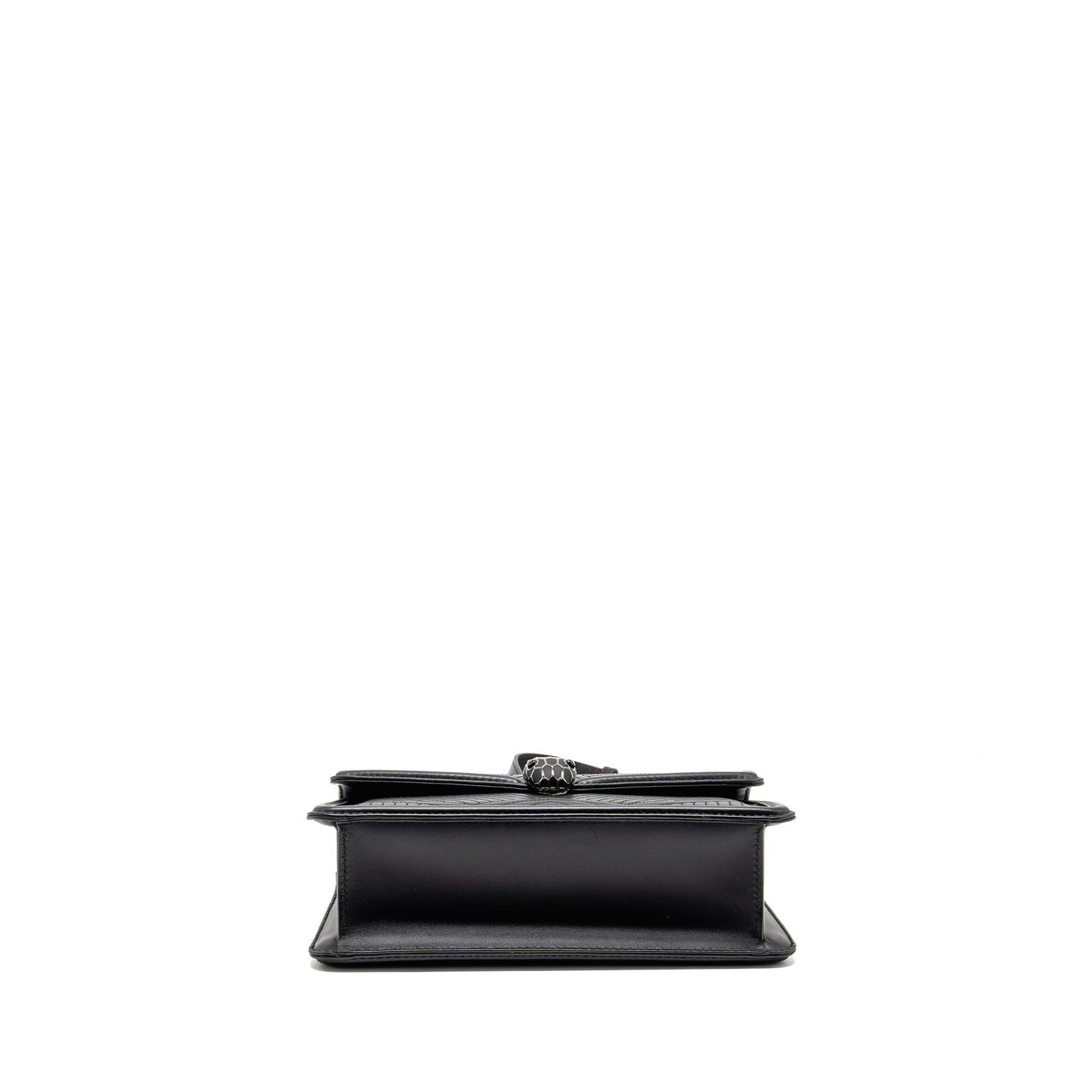 Bvlgari Serpenti Forever flap bag calfskin black ruthenium hardware
