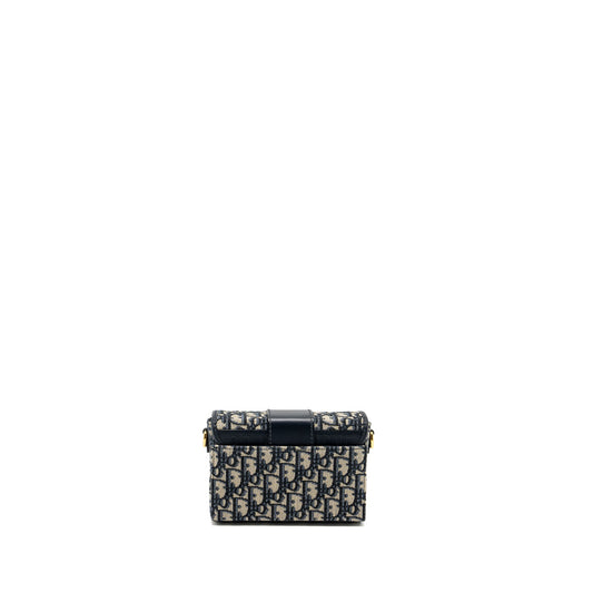 Dior 30 Montaigne box blue oblique jacquard GHW