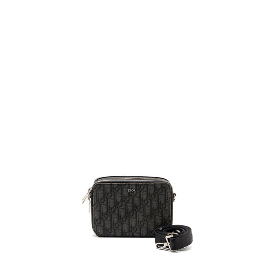 Dior Wallet on Strap Oblique Canvas/Leather Black SHW