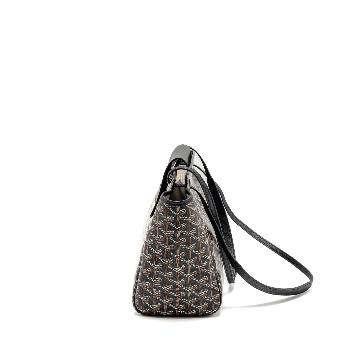 Goyard Rouette Tote Bag Goyardline Canvas/Calfskin Black SHW