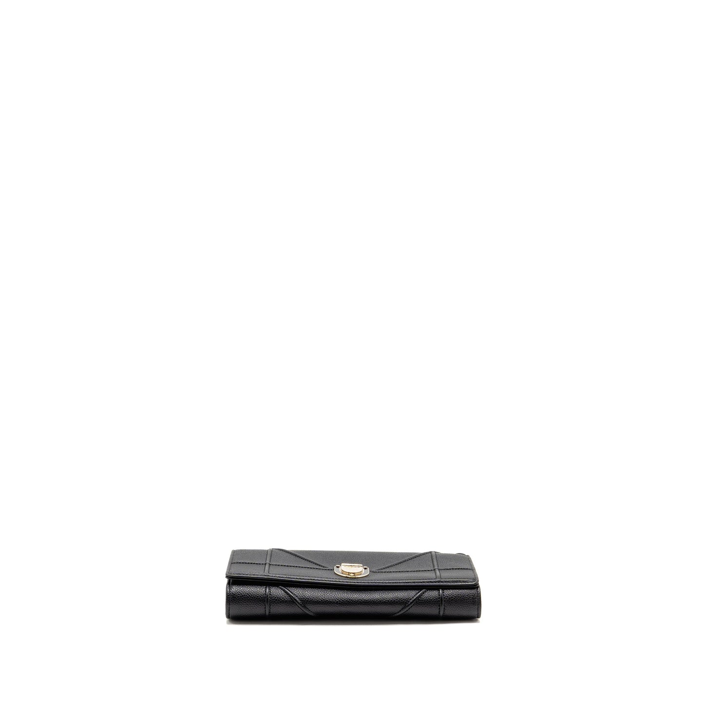 Dior Diorama wallet with Chain calfskin black GHW