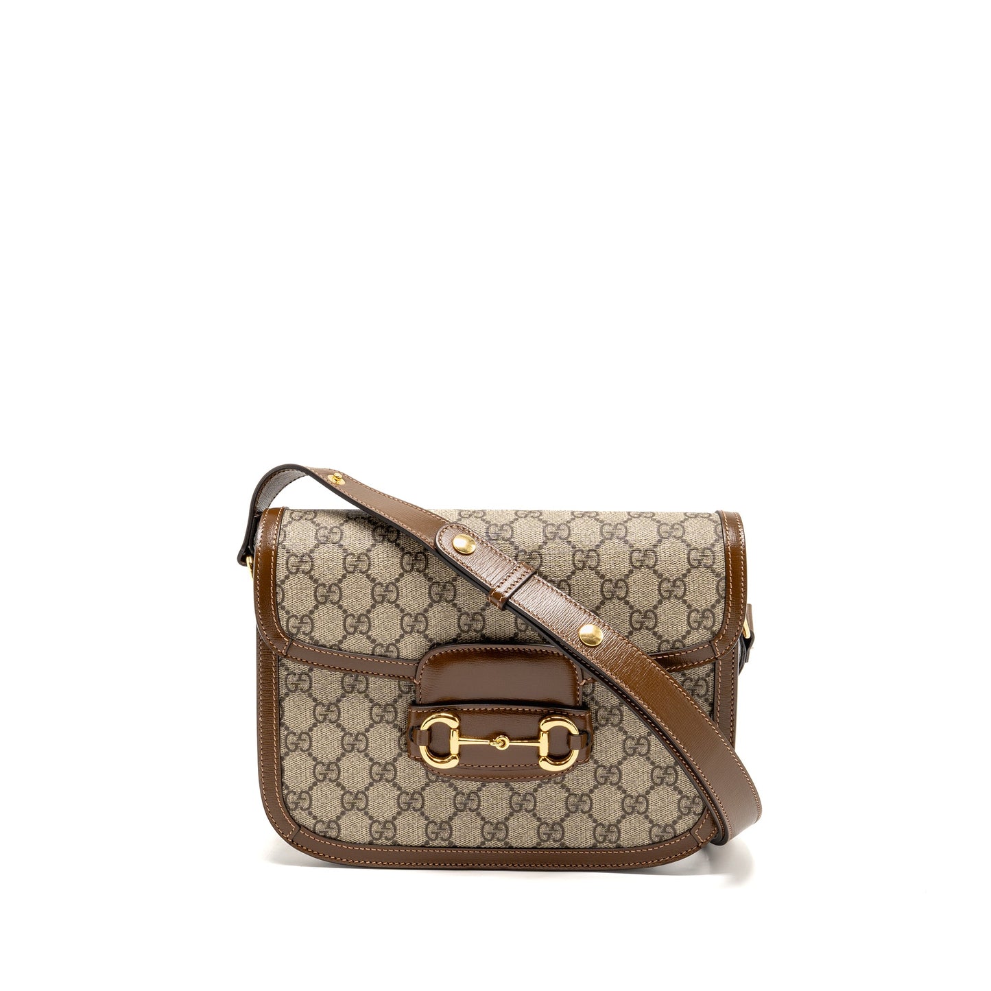 Gucci Horsebit 1955 Shoulder bag GG Supreme Canvas GHW