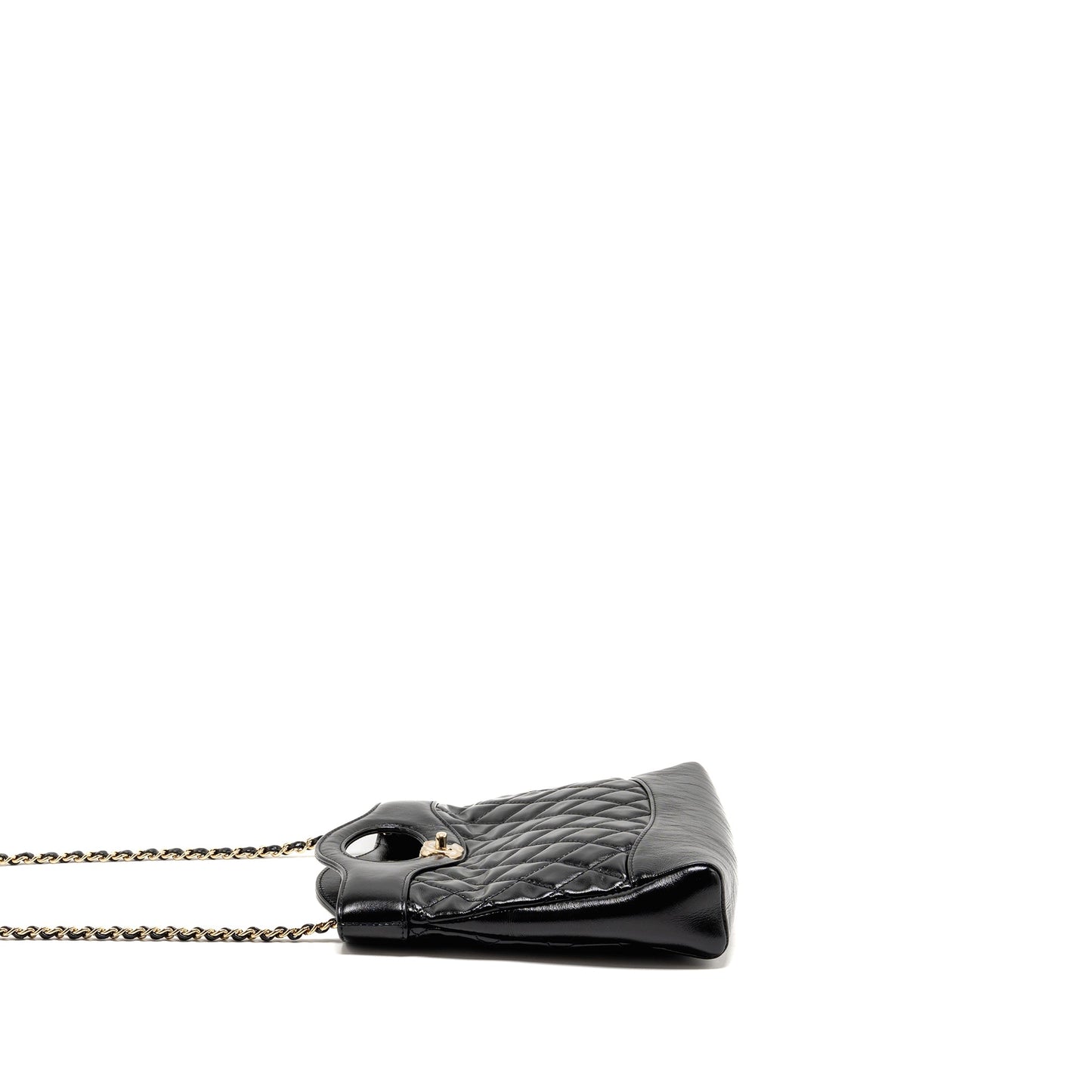 Chanel Mini 31 Bag Shiny Calfskin black LGHW (Microchip)