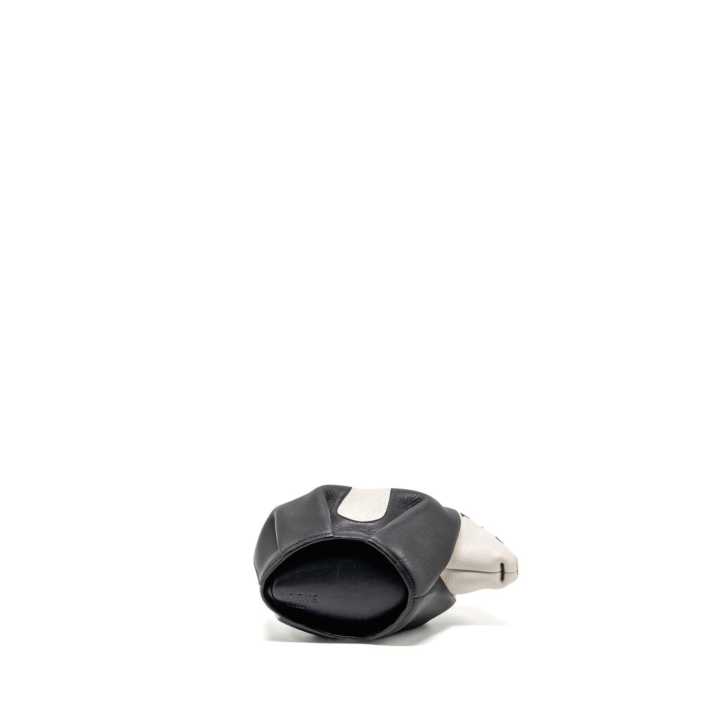 Loewe Panda mini crossbody bag leather Black/White SHW