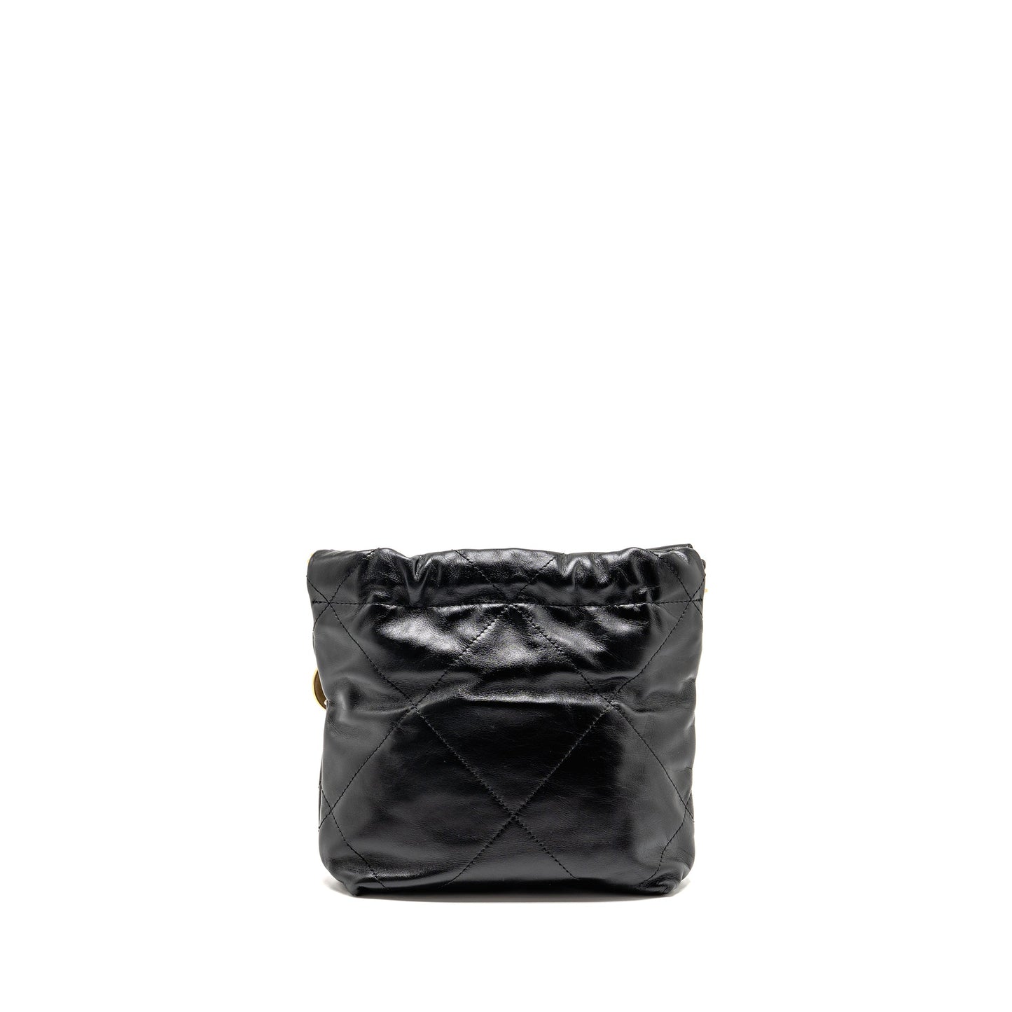 Chanel Mini 22 Bag Shiny Calfskin black GHW (Microchip)