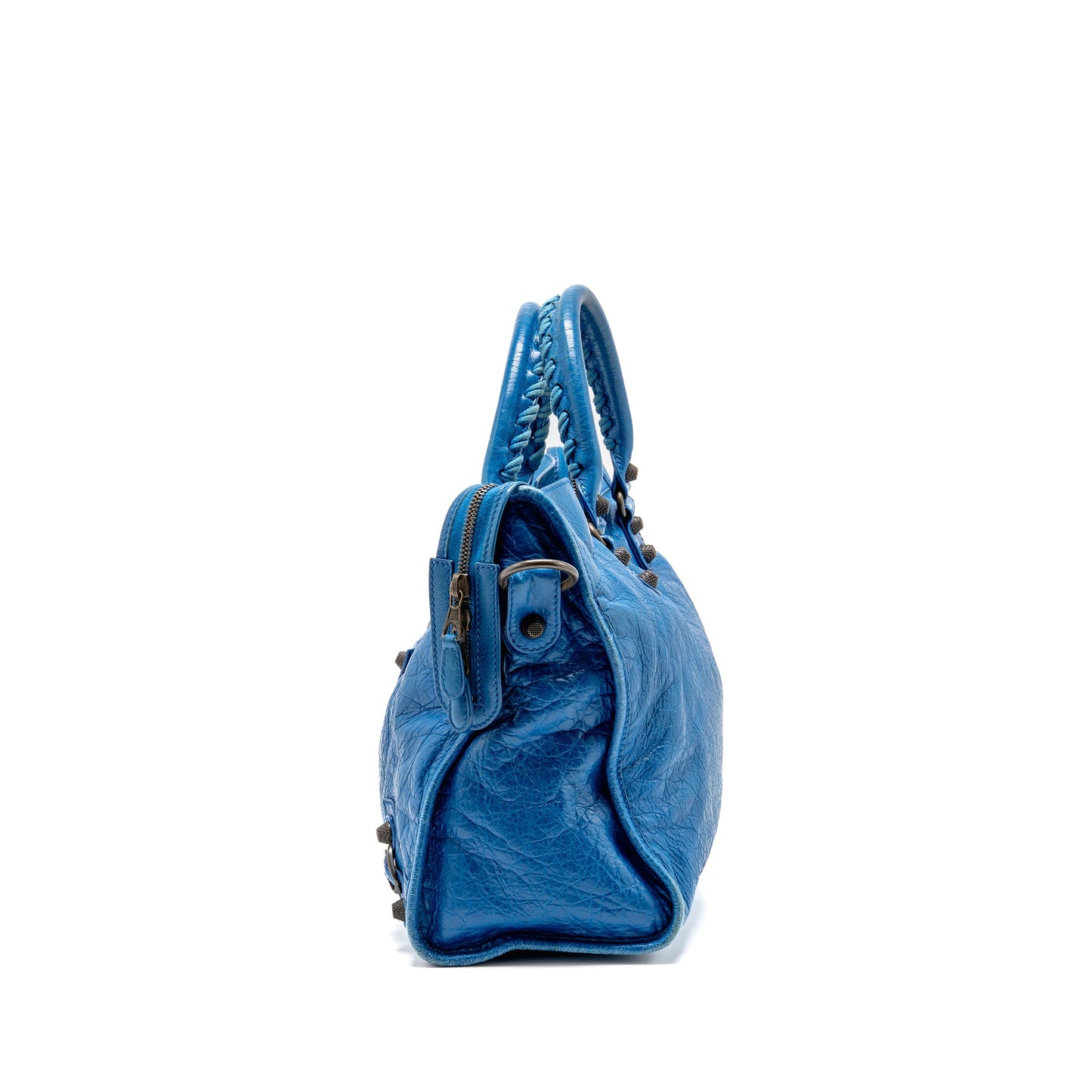 Balenciaga classic city bag Lambskin blue Ruthenium SHW