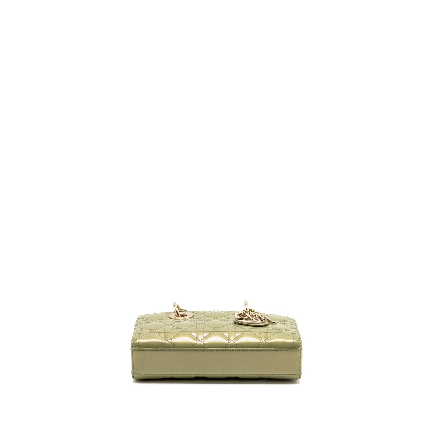 Dior Small Lady D-Joy Bag Cannage Patent Leather Iridescent Green LGHW