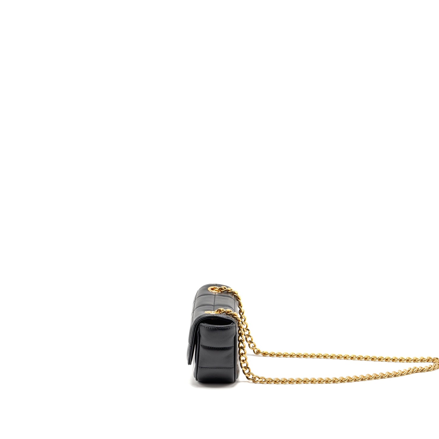 Celine Matelasse Mini Chain Shoulder Bag Calfskin Black GHW