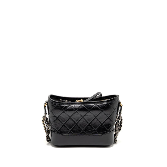 Chanel Small Gabrielle Hobo Bag calfskin Black Multicolor hardware