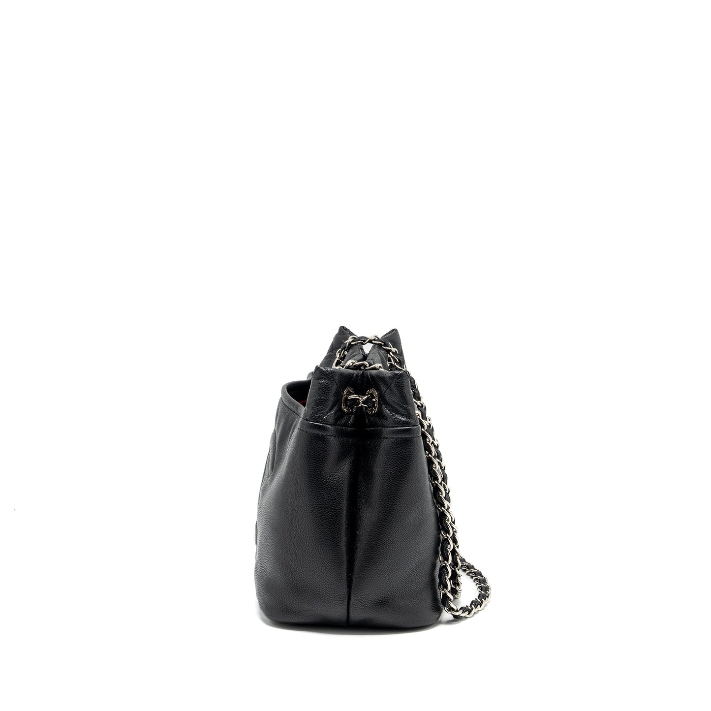 Chanel mattresses chain tote bag caviar black SHW