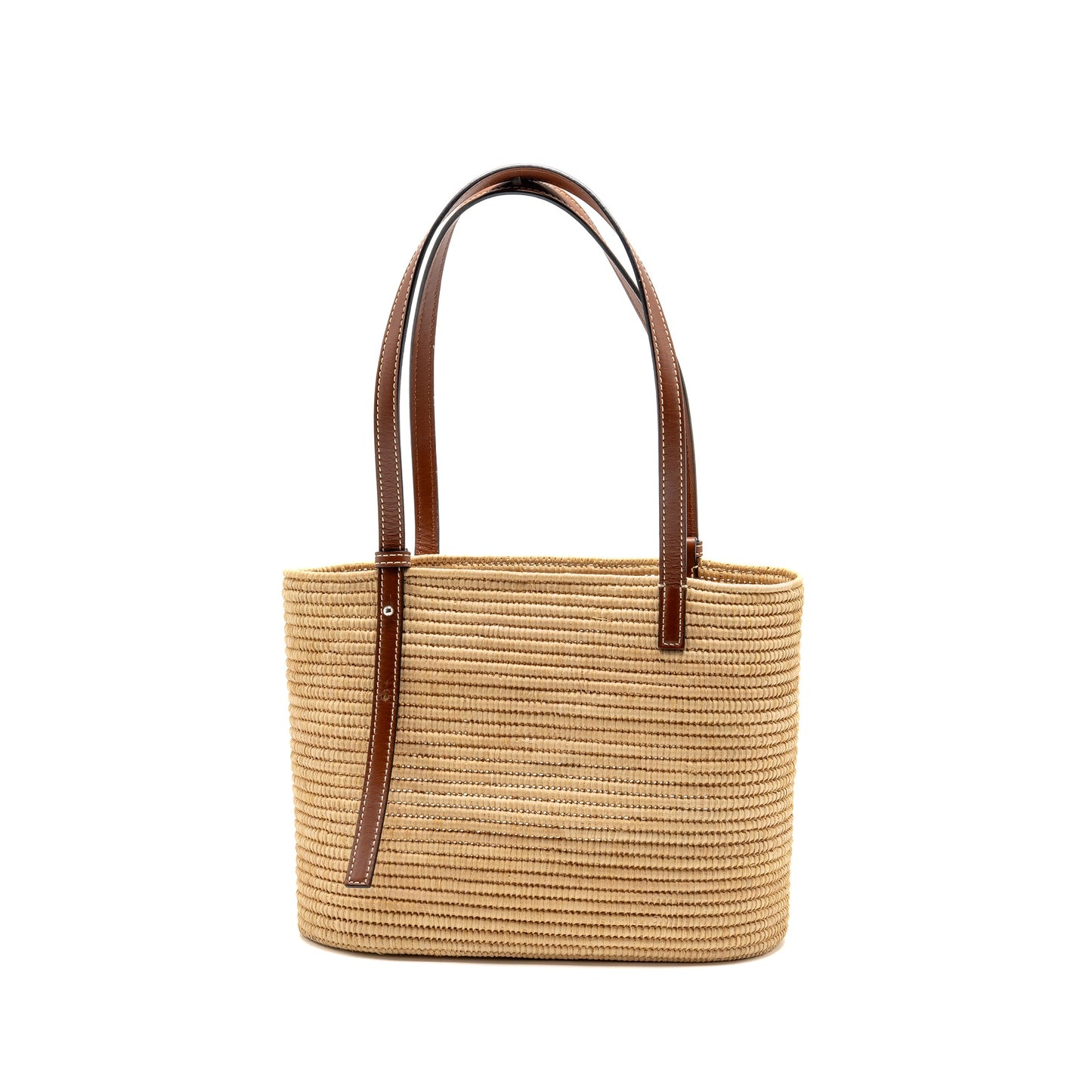 Loewe Small Anagram Square Basket Bag Raffia Brown/Beige