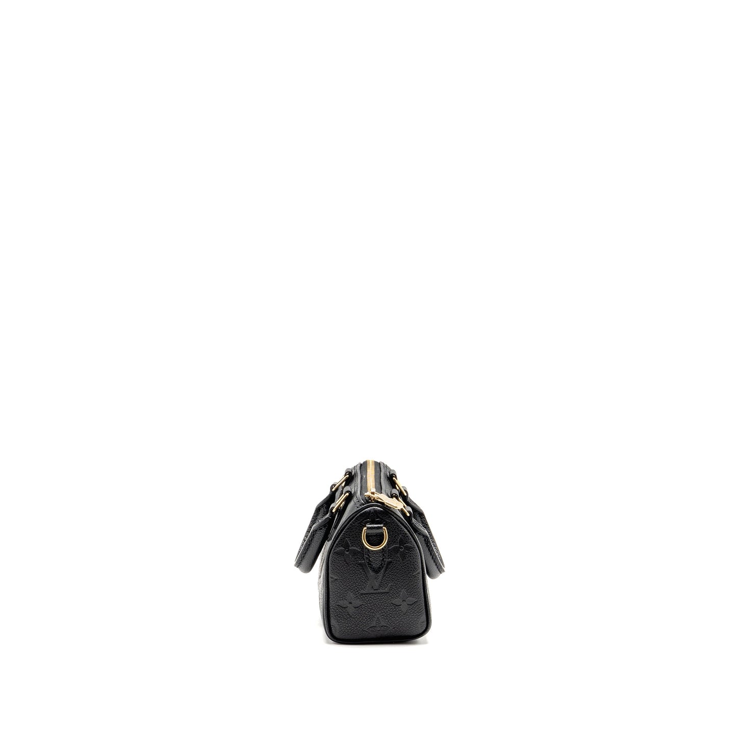 Louis Vuitton Nano Speedy Monogram Empreinte leather black GHW