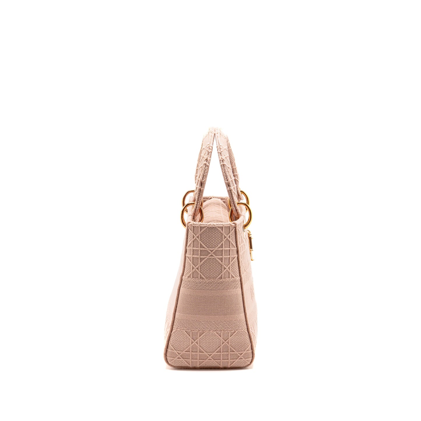 Dior Medium Lady D-Lite Bag Cannage Embroidery Rosewood RGHW
