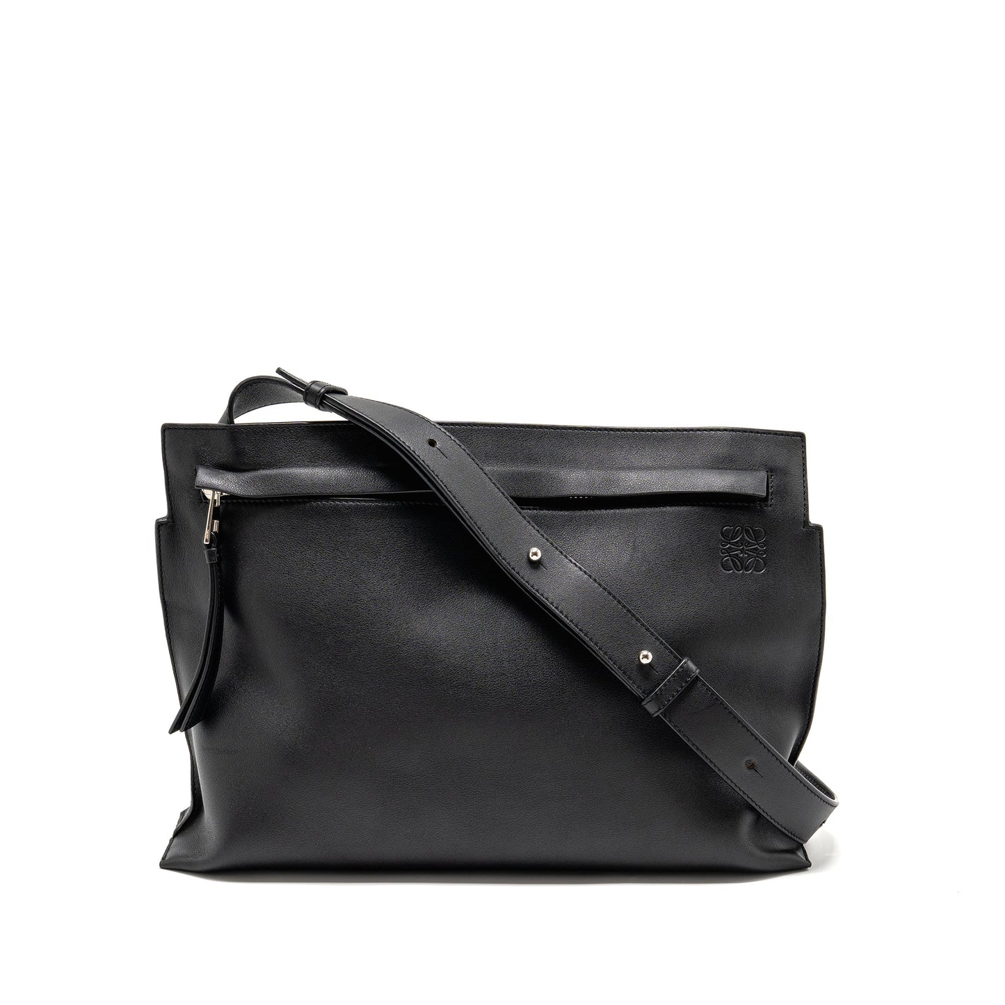 Loewe crossbody men’s messenger bag leather black SHW