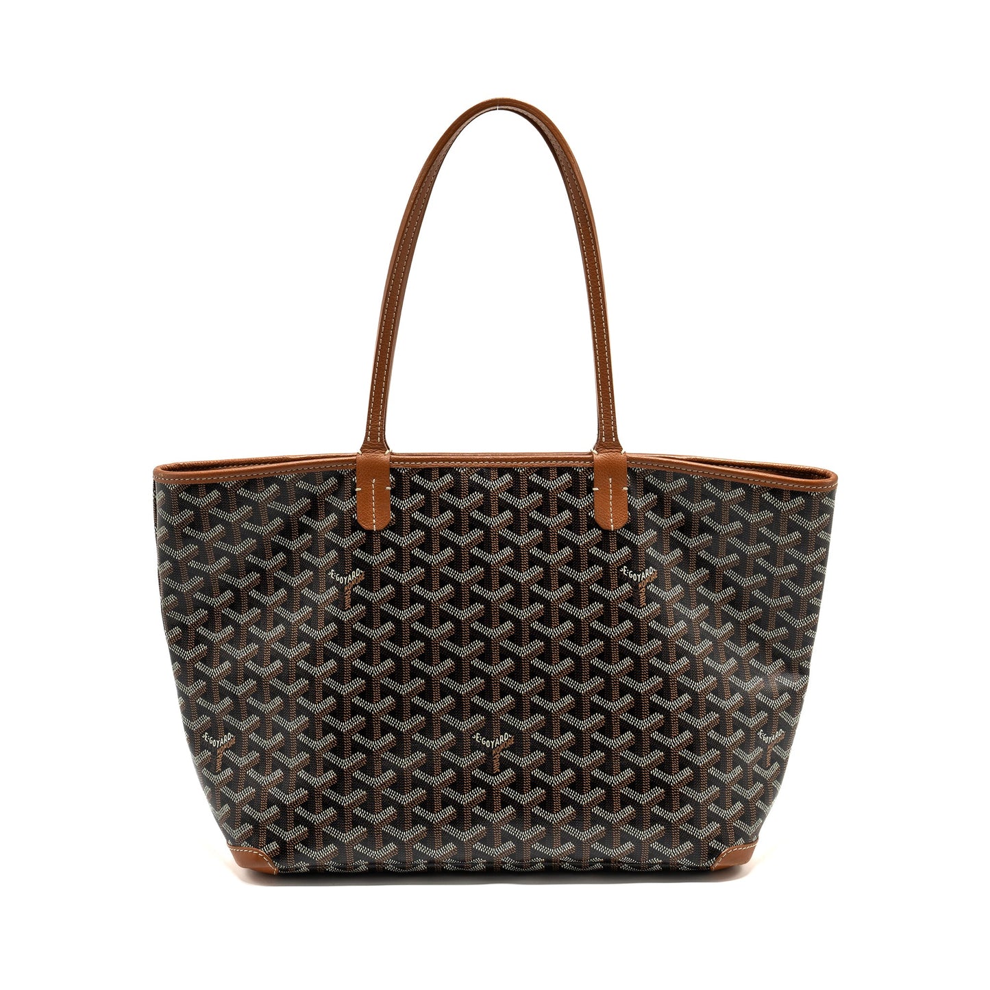Goyard Artois pm tote bag goyardine canvas black/tan SHW