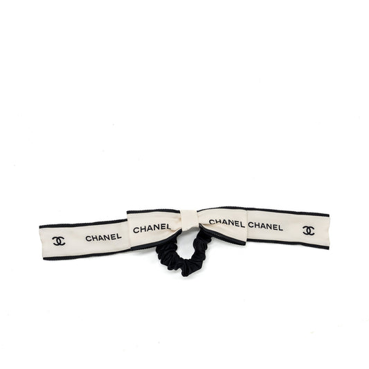 Chanel hair tie silk twill lack / ecru