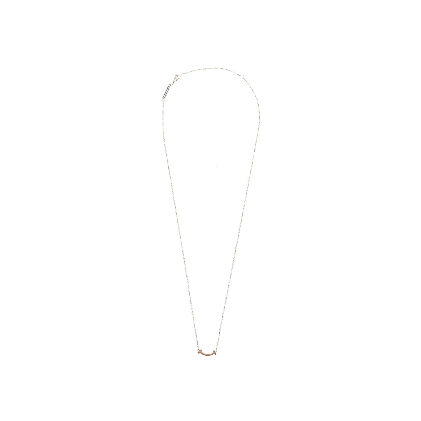 Tiffany T smile pendant mini model white gold