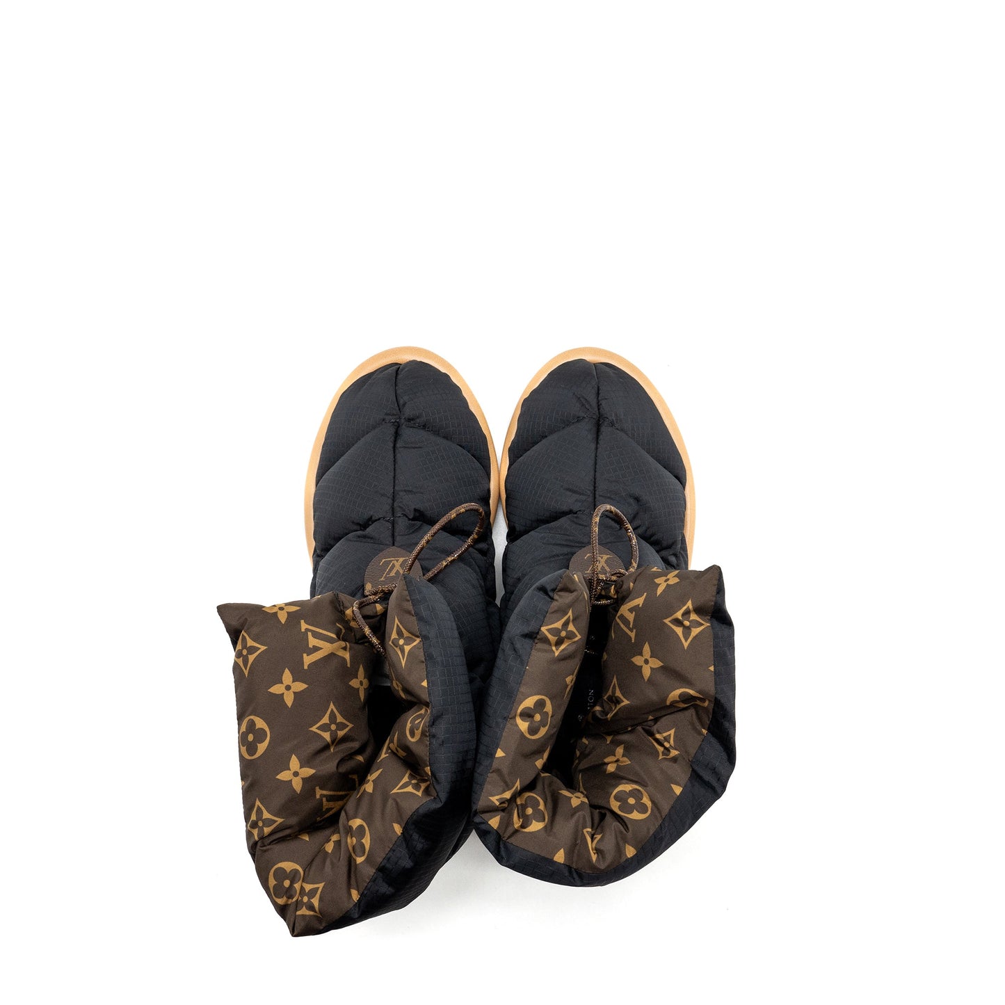 Louis Vuitton Size 37 Pillow Comfort Ankle Boots Nylon Monogram/Black