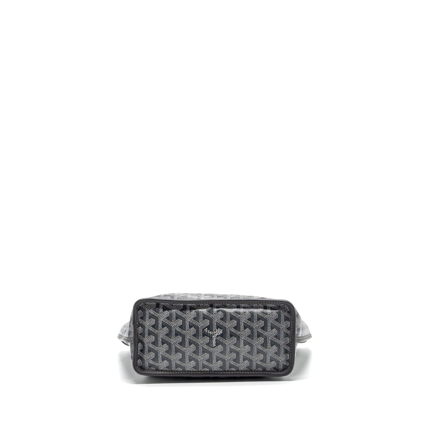 Goyard Mini Anjou Tote Bag Goyardine Canvas Grey SHW