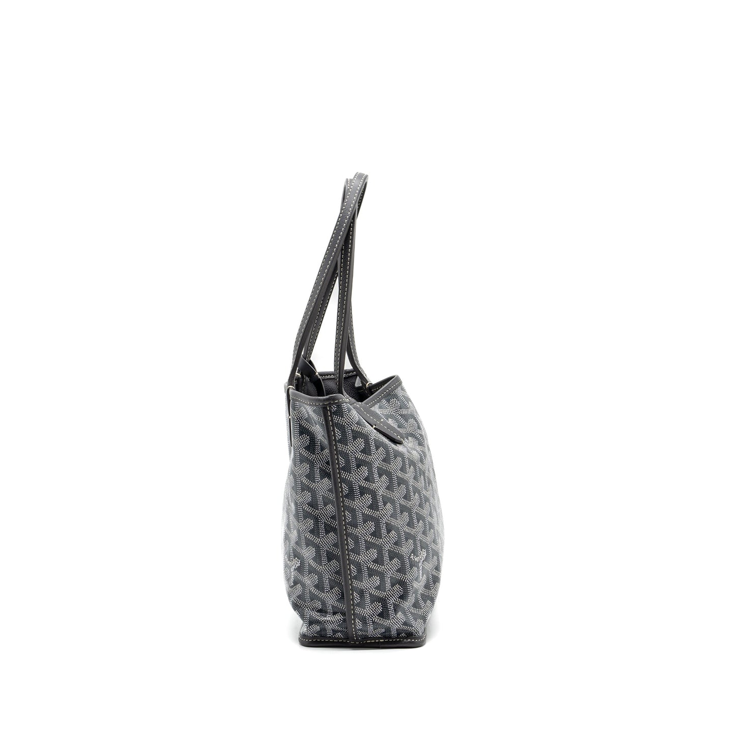 Goyard Mini Anjou Tote Bag Goyardine Canvas Grey SHW