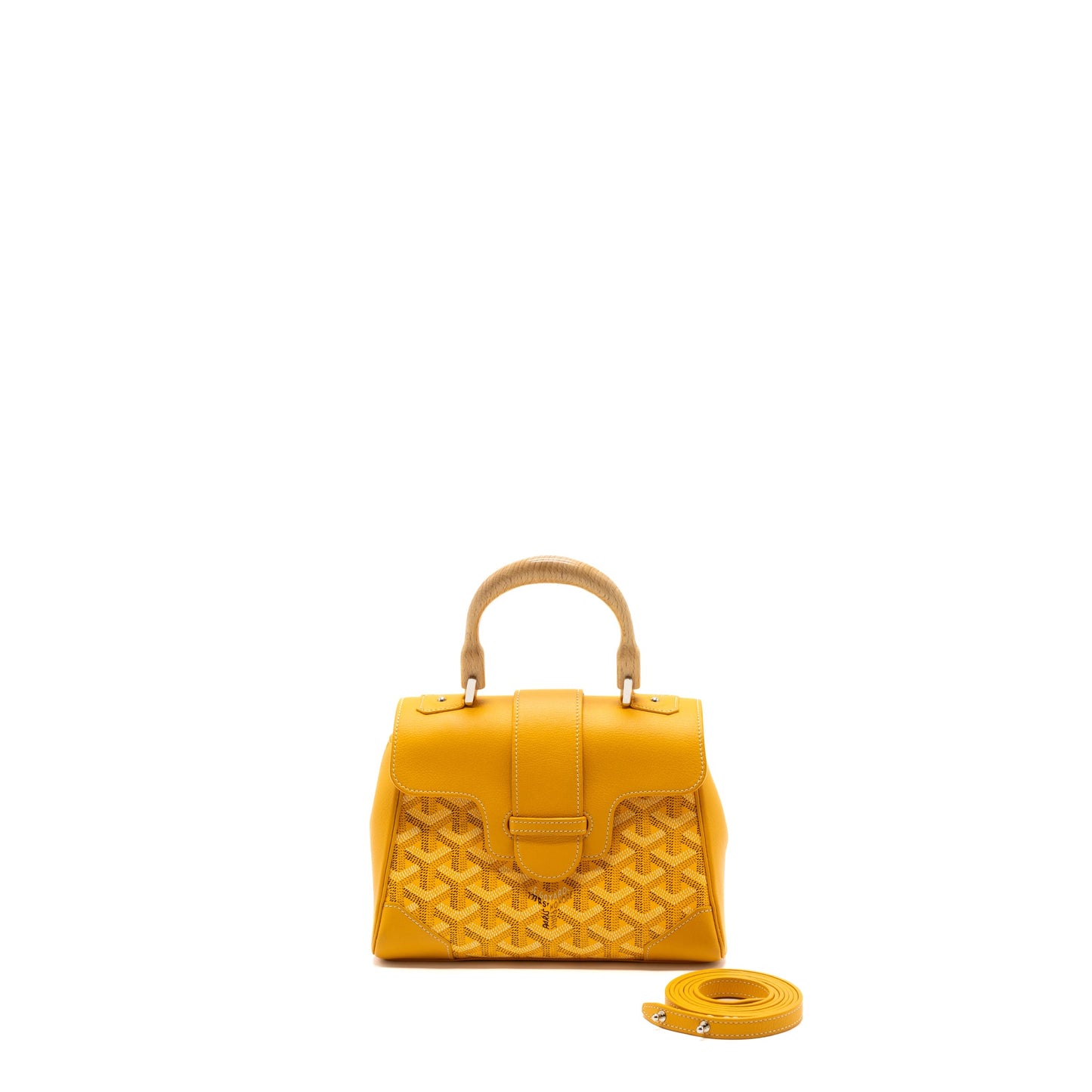 GOYARD mini Saigon canvas yellow SHW
