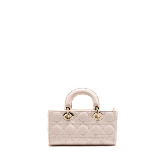 Dior Small Lady D-Joy Bag Cannage Lambskin Powder Pink LGHW