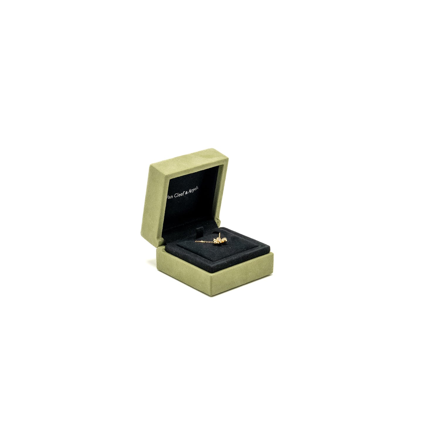 Van Cleef&Arpels Frivole Pendant, Mini Model Yellow Gold, Diamonds