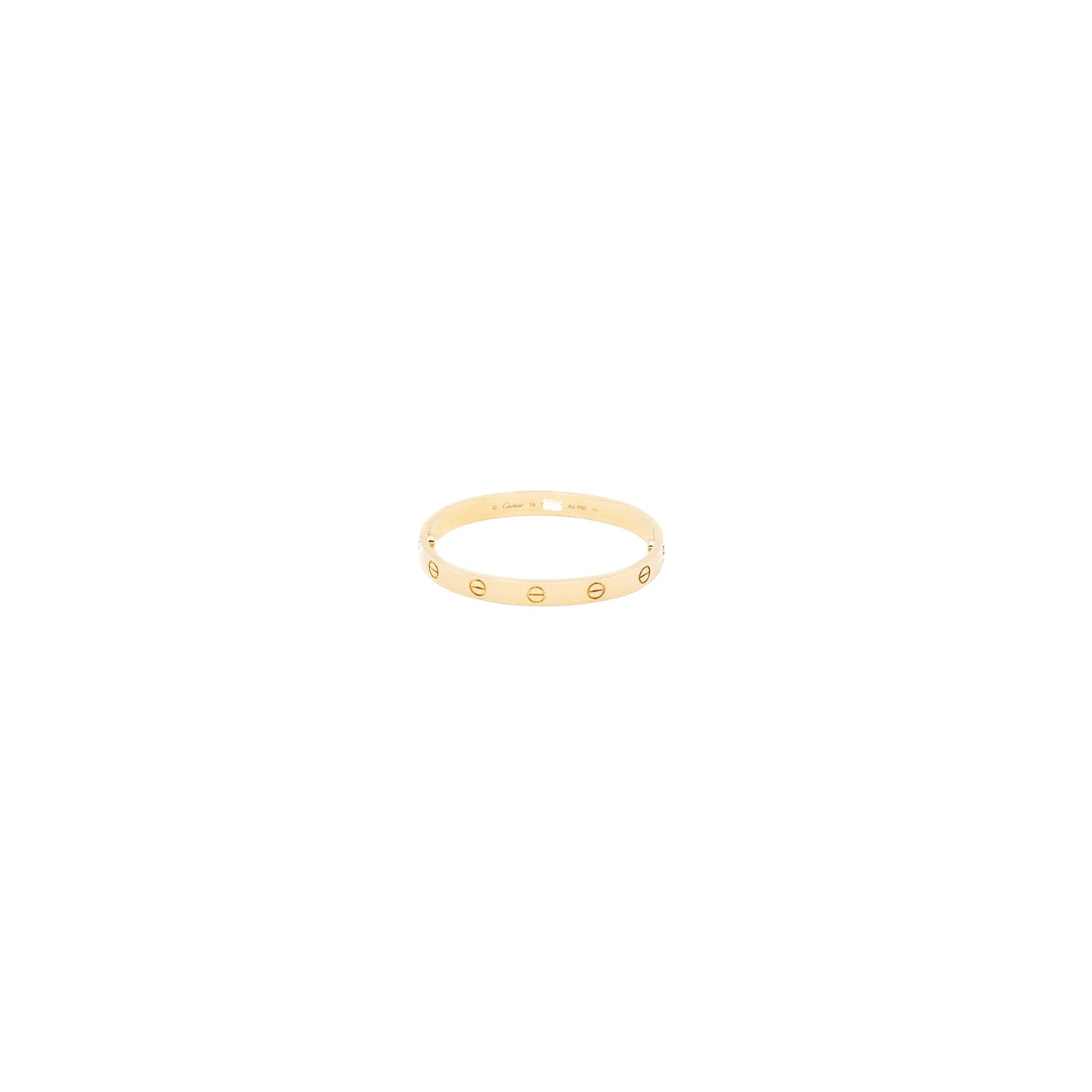 Cartier size 16 love bracelet  yellow gold
