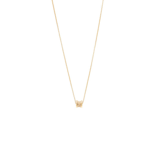 Bvlgari B.zero1 necklace rose gold, pave diamonds