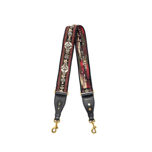 Dior shoulder strap oblique canvas/ calfskin red/multicolour GHW