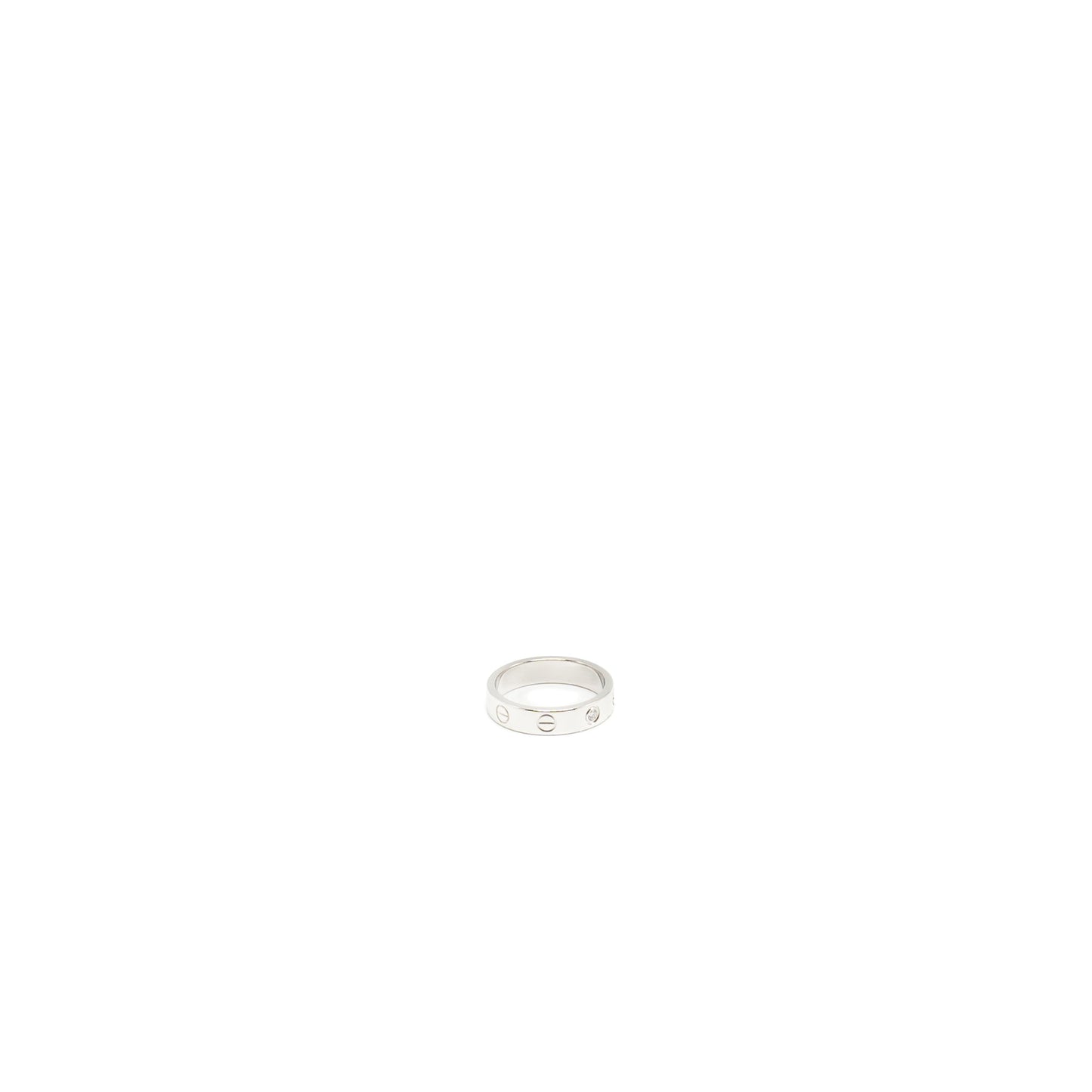 CARTIER Size 49 Love Wedding Band White Gold, Diamond