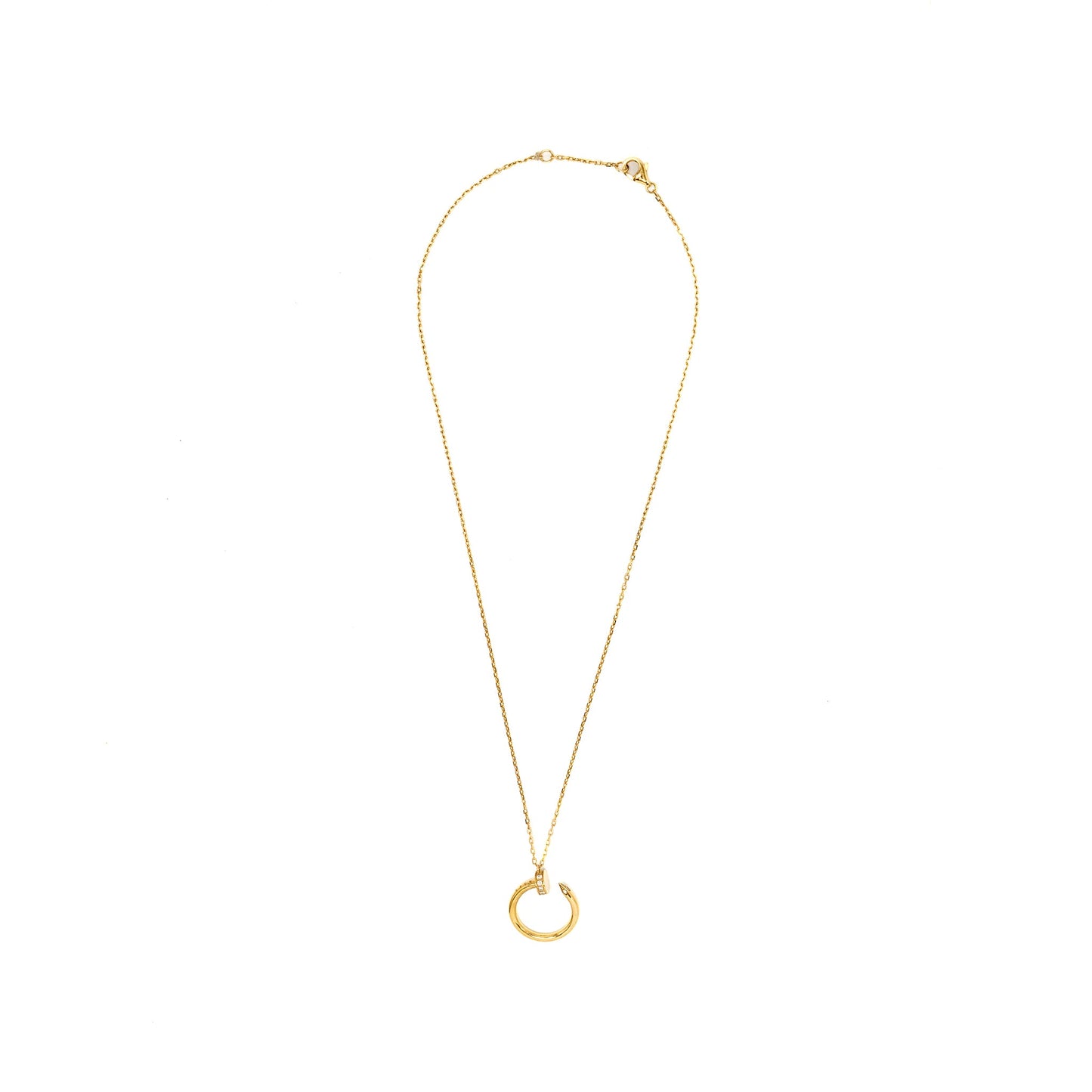 Cartier Just Un Clou Necklace Wth Diamonds, Yellow Gold