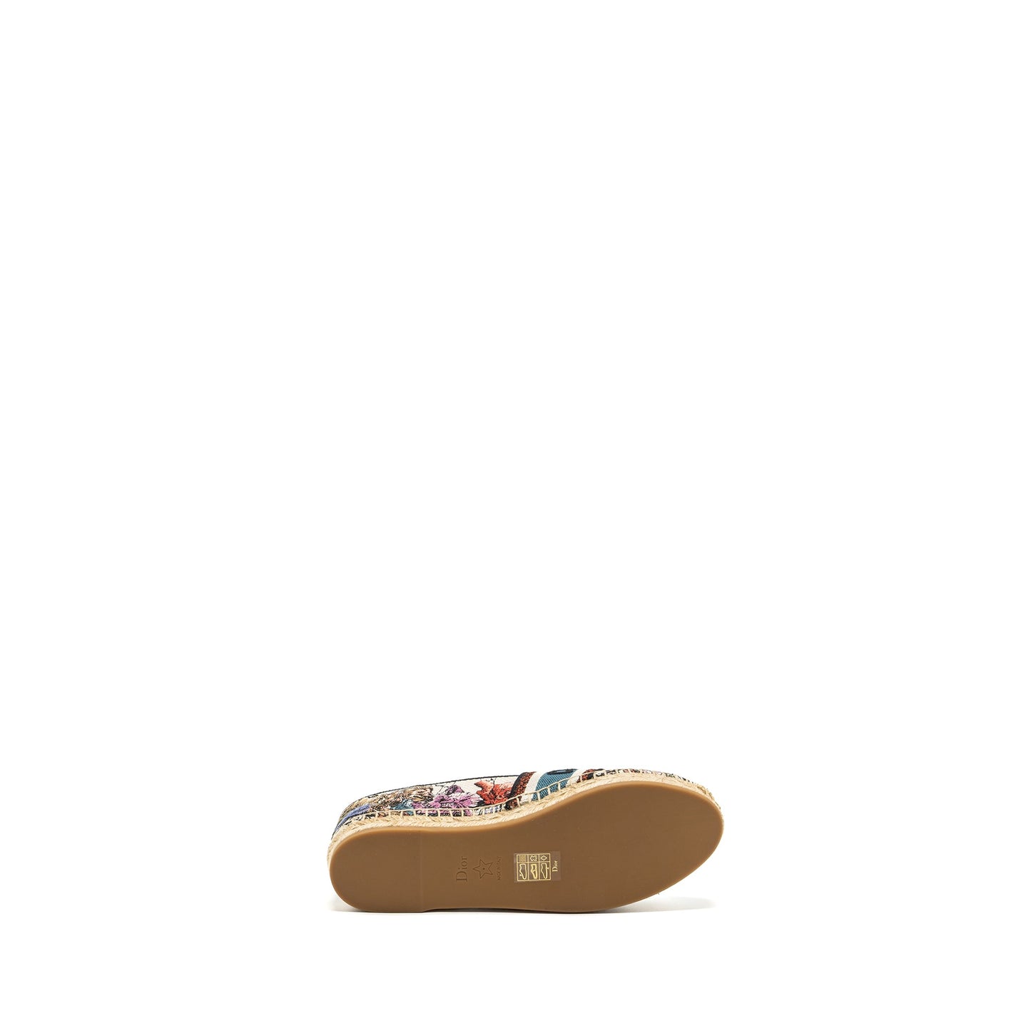 Dior Size 37.5 Flora and Animal Embroidered Granville Espadrille Fabric Multicolour