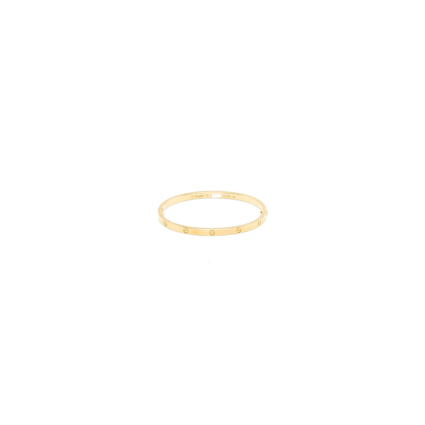 Cartier size 16 love bracelet small model yellow gold