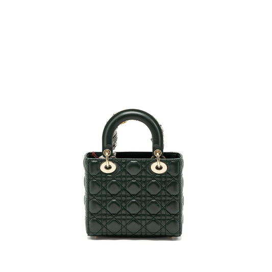 Dior small lady dior My abc dior bag lambskin dark green LGHW