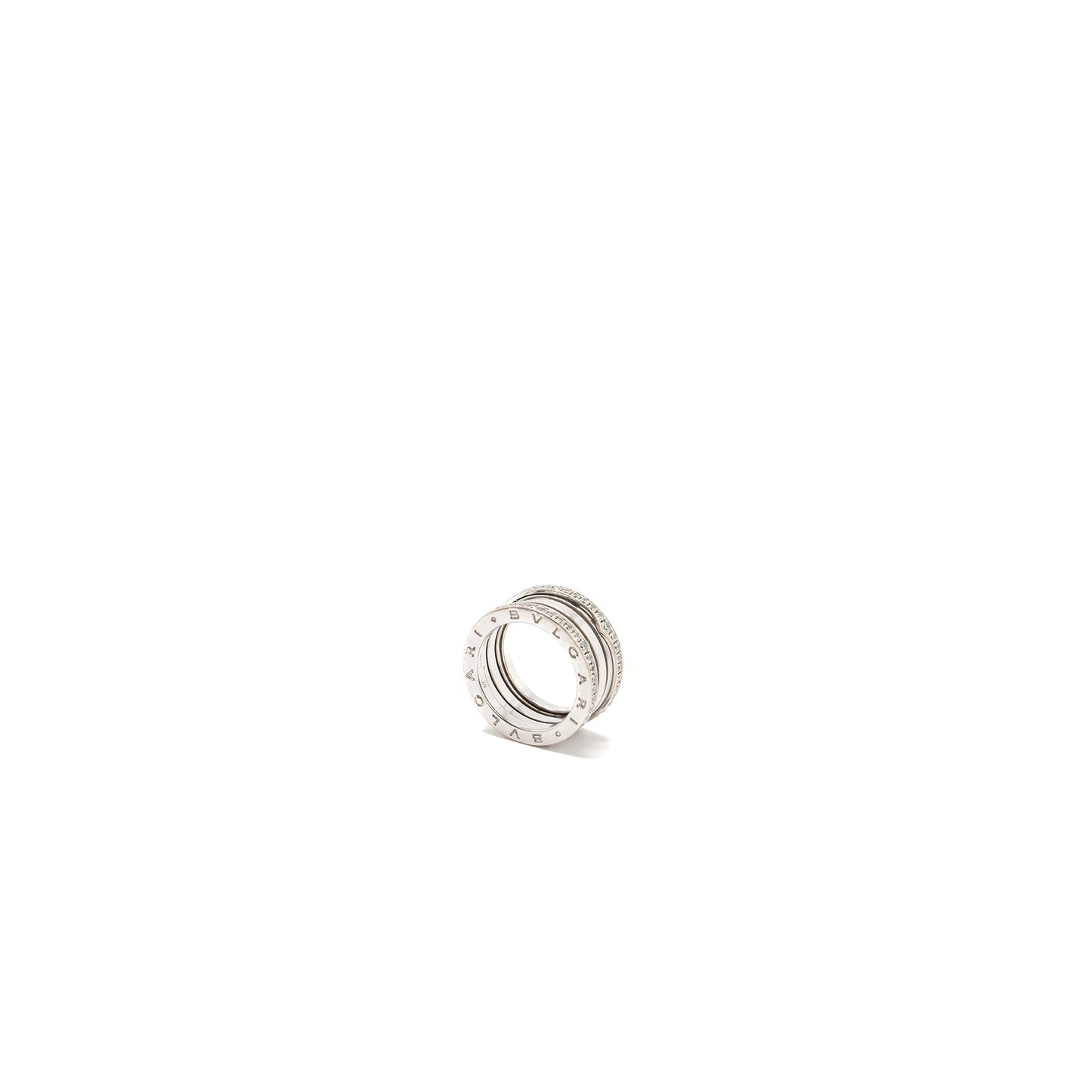 Bvlgari b.zero 1 size 57 four bands ring white gold, diamonds