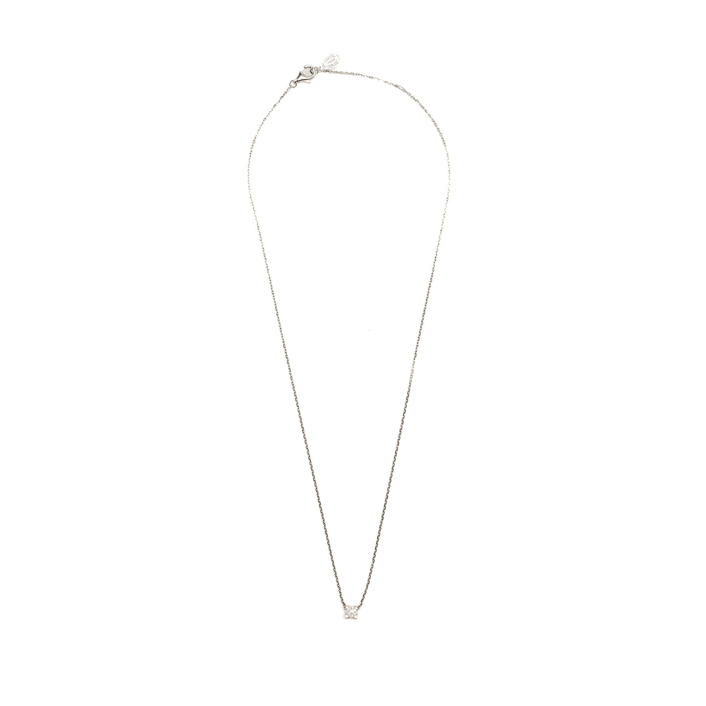Cartier C De Necklace White Gold, 0.19Ct E Colour VVS1 Diamond