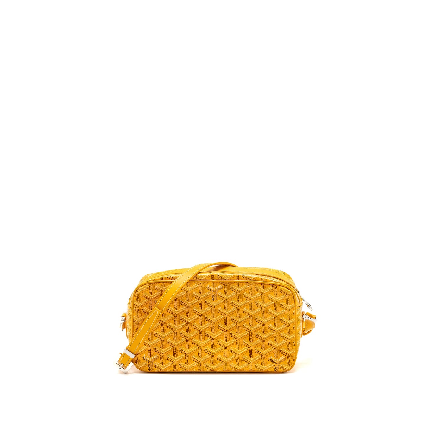 Goyard cape vert PM crossbody bag goyardline canvas yellow SHW