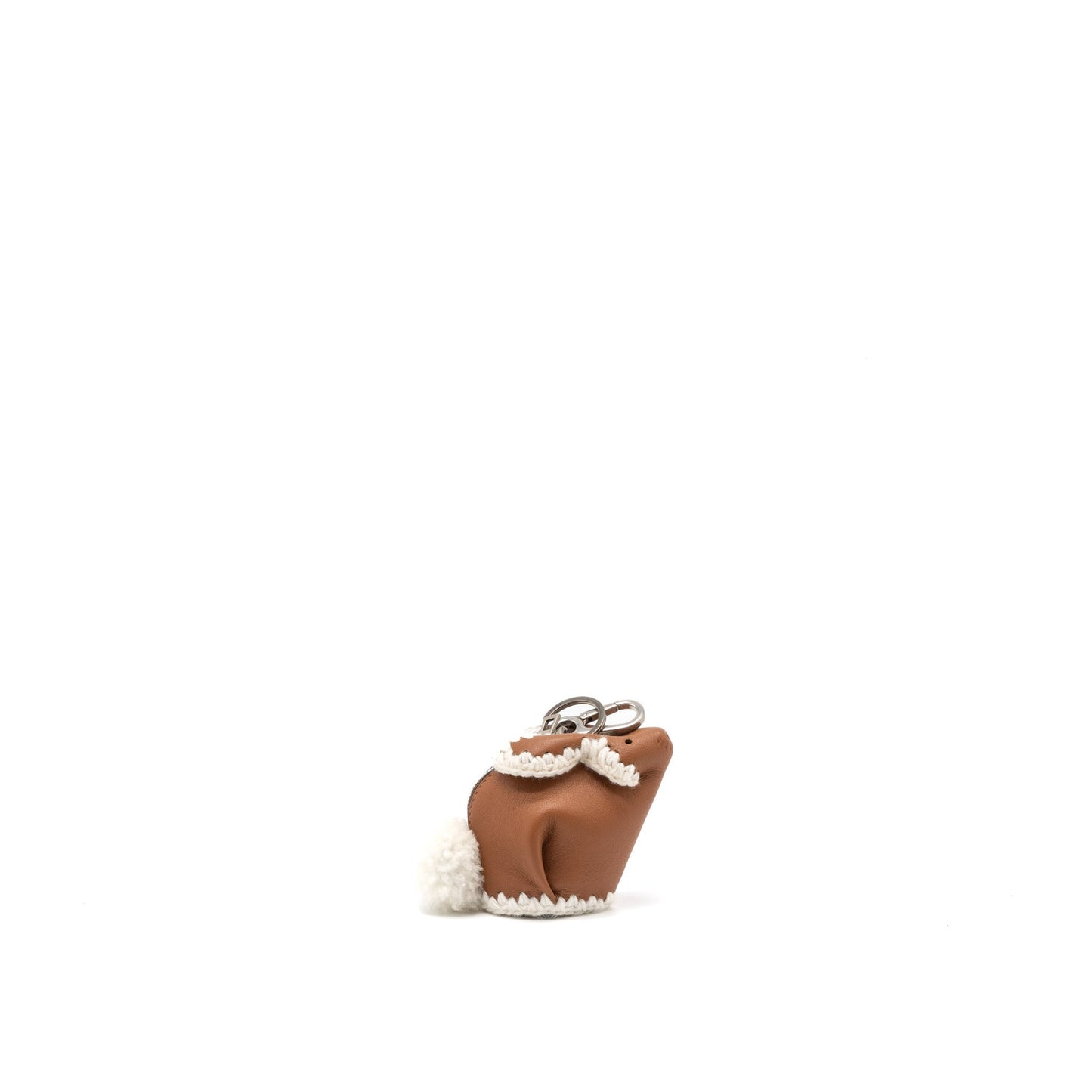 Loewe Bunny Charm Leather Tan/White SHW