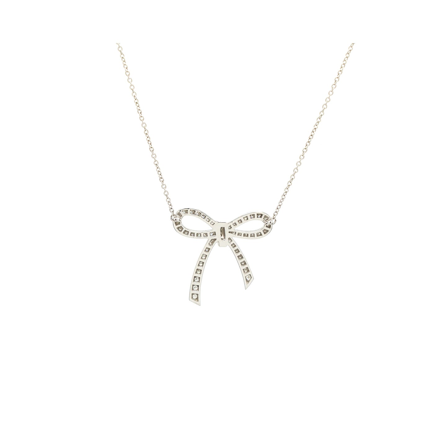 Tiffany Bow Pendant Platinum, Diamonds
