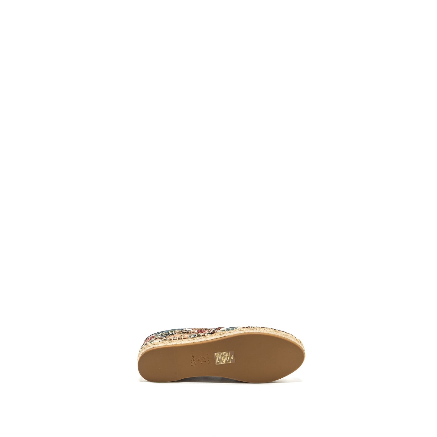 Dior Size 37.5 Flora and Animal Embroidered Granville Espadrille Fabric Multicolour