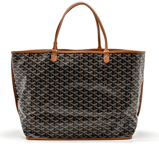 Goyard Anjou GM Tote Bag Goyardine Canvas Brown/Black SHW